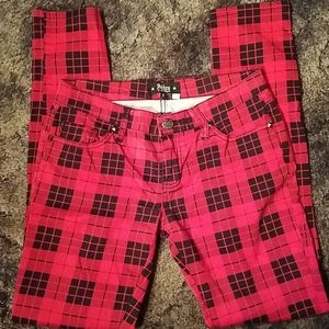 Black and Red Plaid Pants